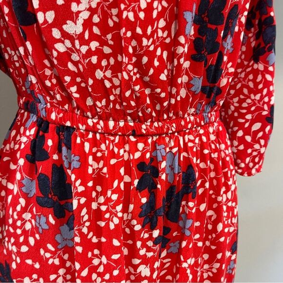 GAP Red and Blue long sleeve Floral mini Dress size small - Picture 4 of 13